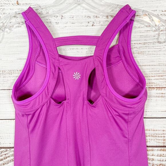 Athleta Hot Pink Double Tank Tank Top with Built In Bra, EUC, Size XS - Picture 11 of 13